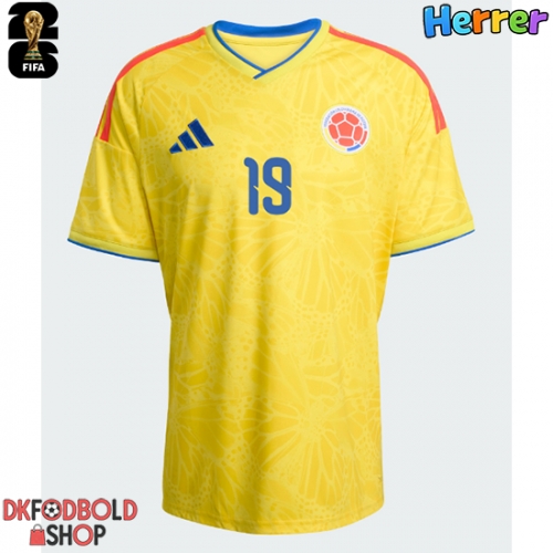 Colombia Rafael Santos Borre #19 Hjemmebanetrøje VM 2026 Kort ærmer